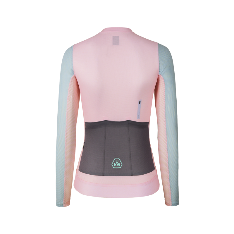Maillot de manga larga para mujer SI-1 Floating scenery-Rosa verde