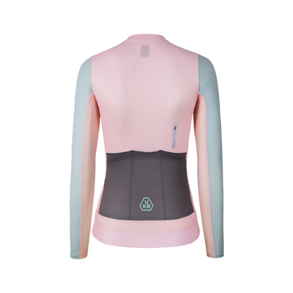 Maillot de manga larga para mujer SI-1 Floating scenery-Rosa verde