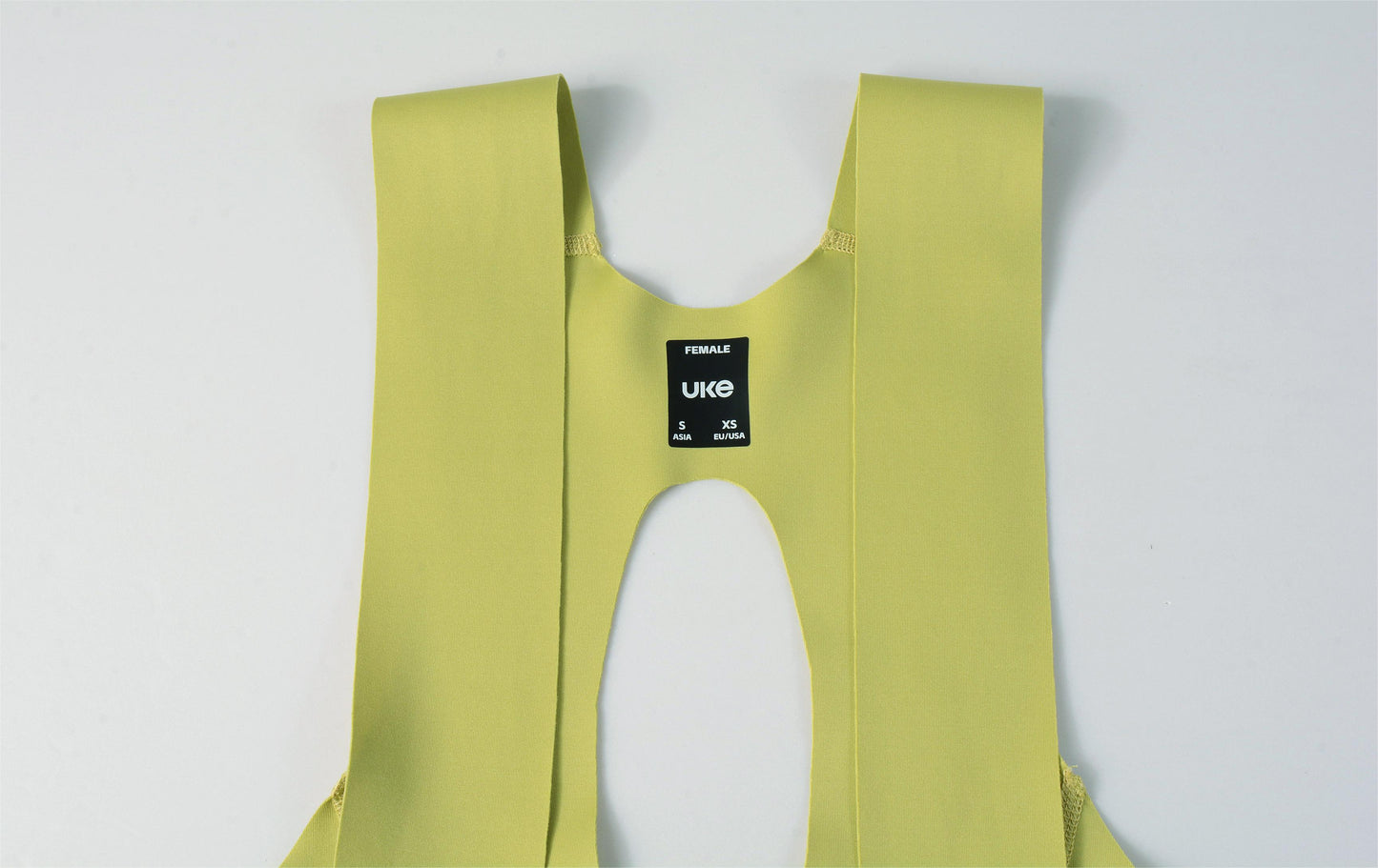 Women's Seamless Bib Shorts SI-1 Curly Shu-Pale yellow