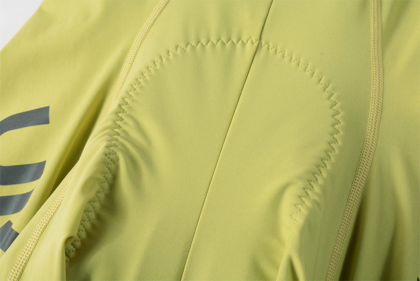 Women's Seamless Bib Shorts SI-1 Curly Shu-Pale yellow