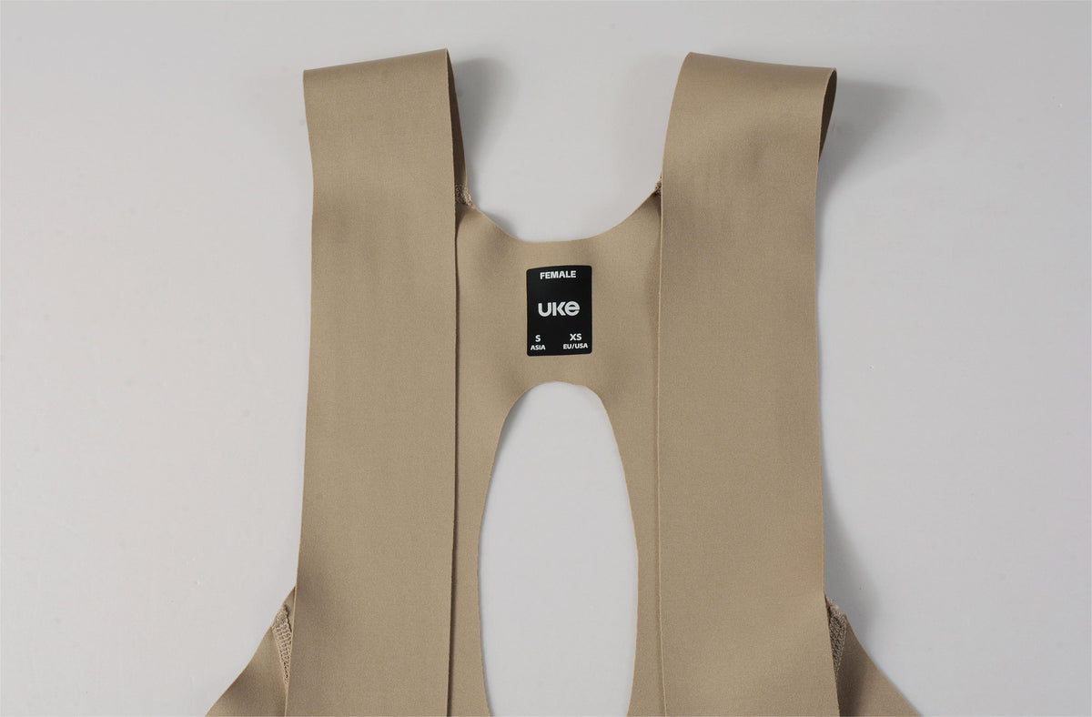 Women's Seamless Bib Shorts SI-1 Curly Shu-Grayish brown