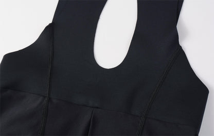Women's Seamless Bib Shorts SI-1 Curly Shu-Black