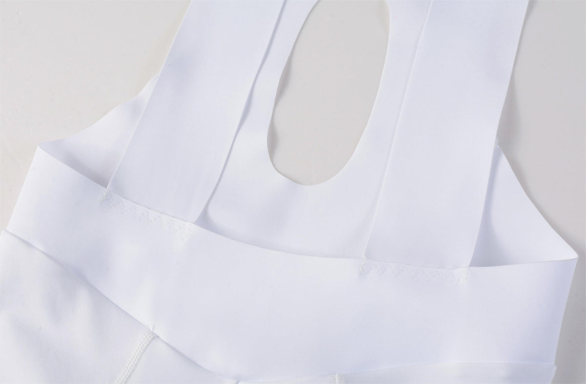 Women's Seamless Bib Shorts SI-1 Curly Shu-White