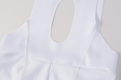 Women's Seamless Bib Shorts SI-1 Curly Shu-White
