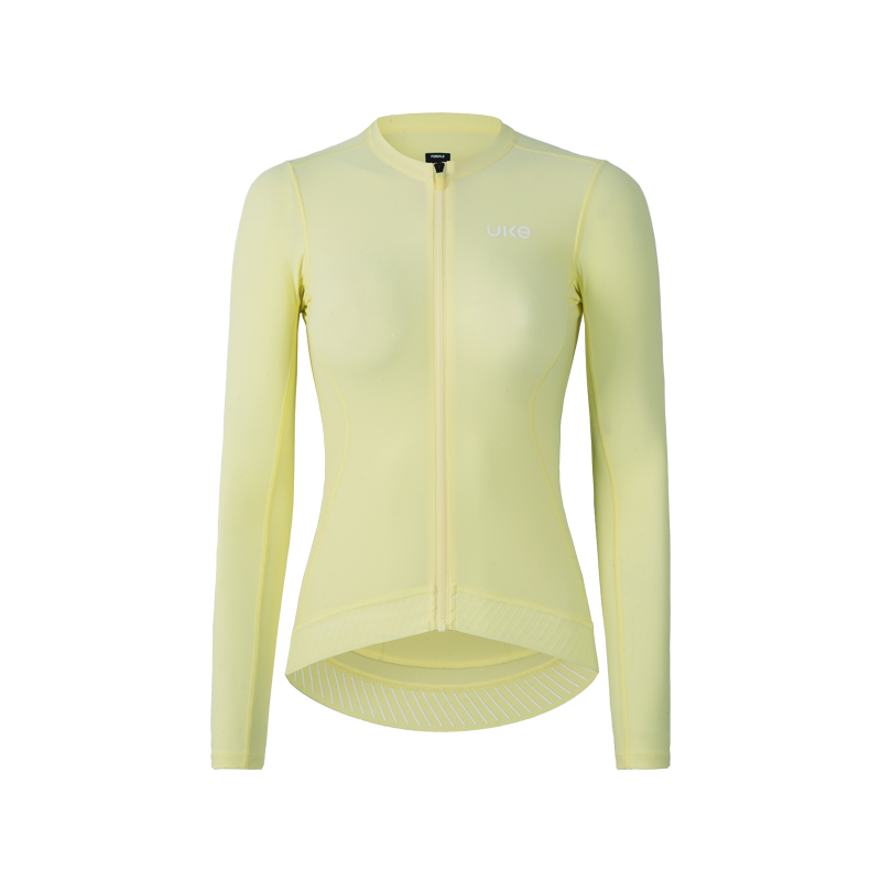 Jersey manga larga de mujer Lin quan-Amarillo cielo