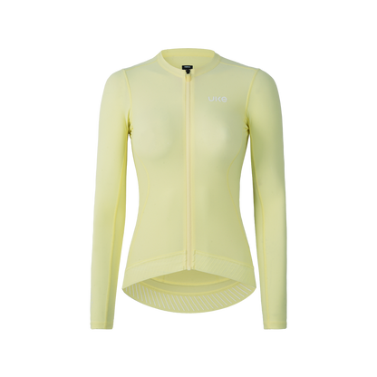 Jersey manga larga de mujer Lin quan-Amarillo cielo
