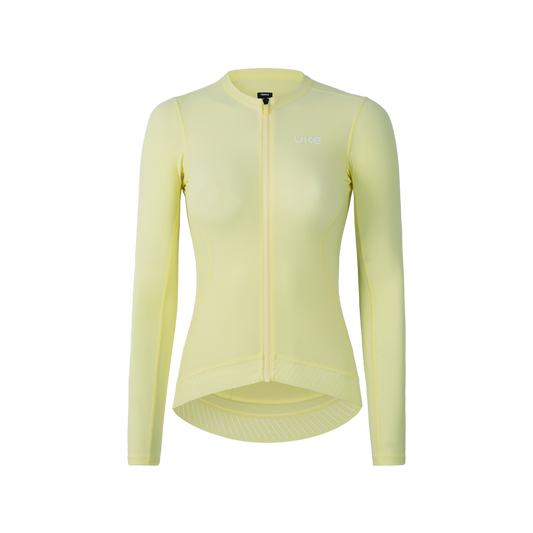 Jersey manga larga de mujer Lin quan-Amarillo cielo