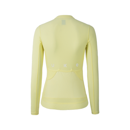 Jersey manga larga de mujer Lin quan-Amarillo cielo