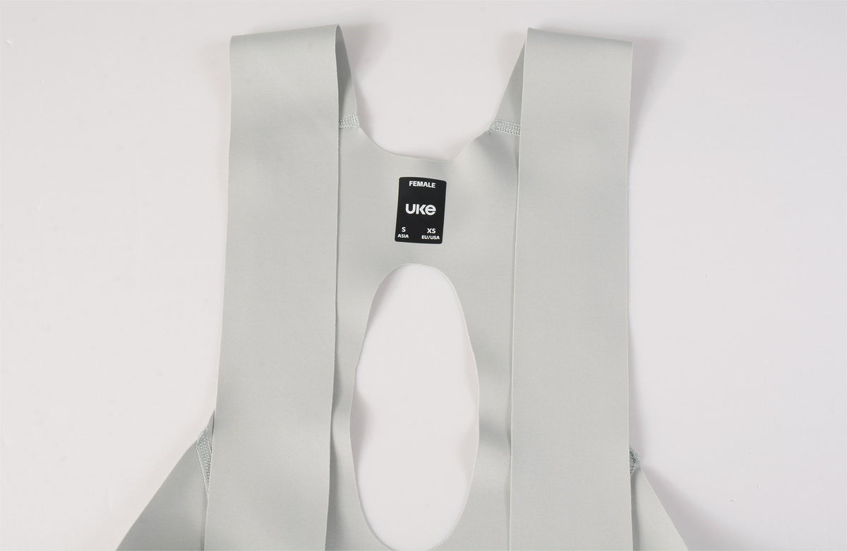 Women's Seamless Bib Shorts Curly Shu-Haze ash