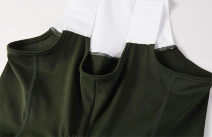 Men's Bib Shorts Eit cushion Xiangshi -Army green