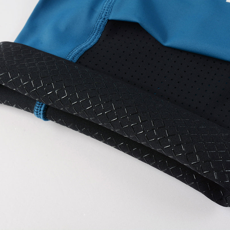 Men's Cargo Bib Shorts SI-1 Basalt-Lake Blue
