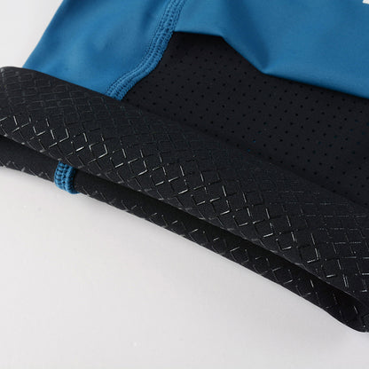 Men's Cargo Bib Shorts SI-1 Basalt-Lake Blue