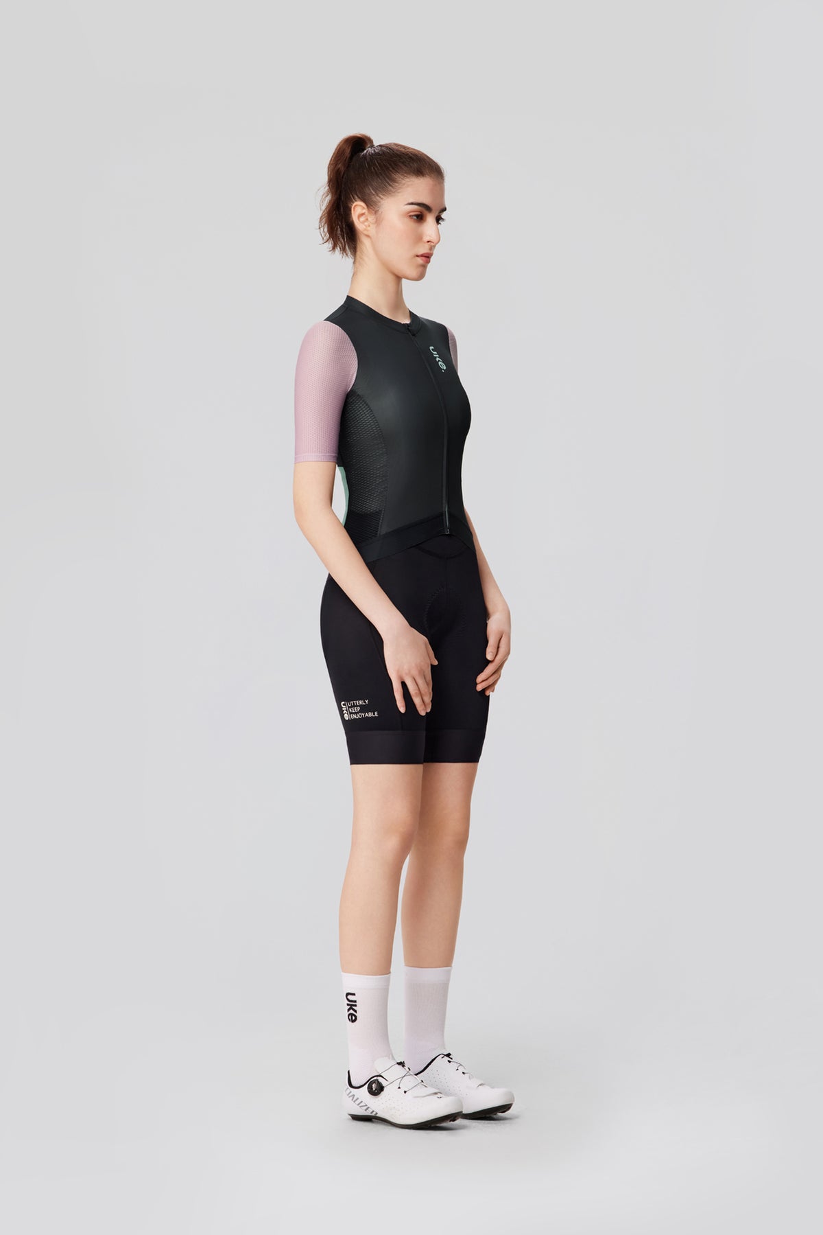 Women's Jersey SI-1 Moving clouds-Black pink