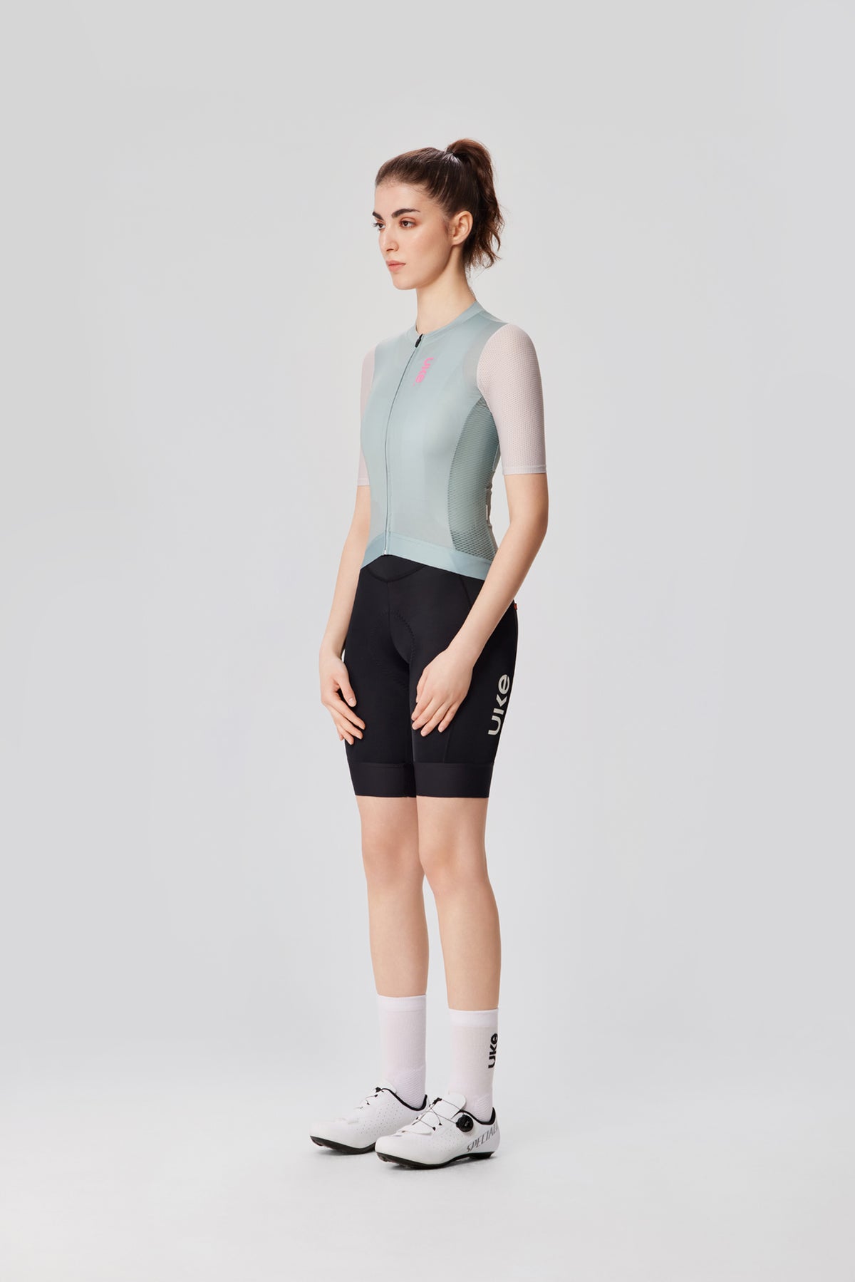 Women's Jersey SI-1 Moving clouds-Sage green