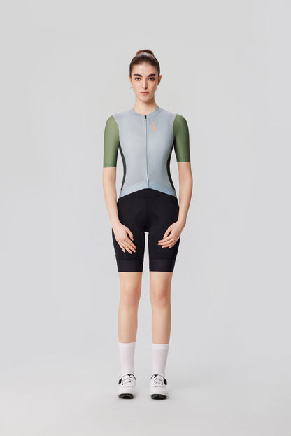 Maillot de mujer SI-1 Nubes en movimiento-Verde grisáceo claro