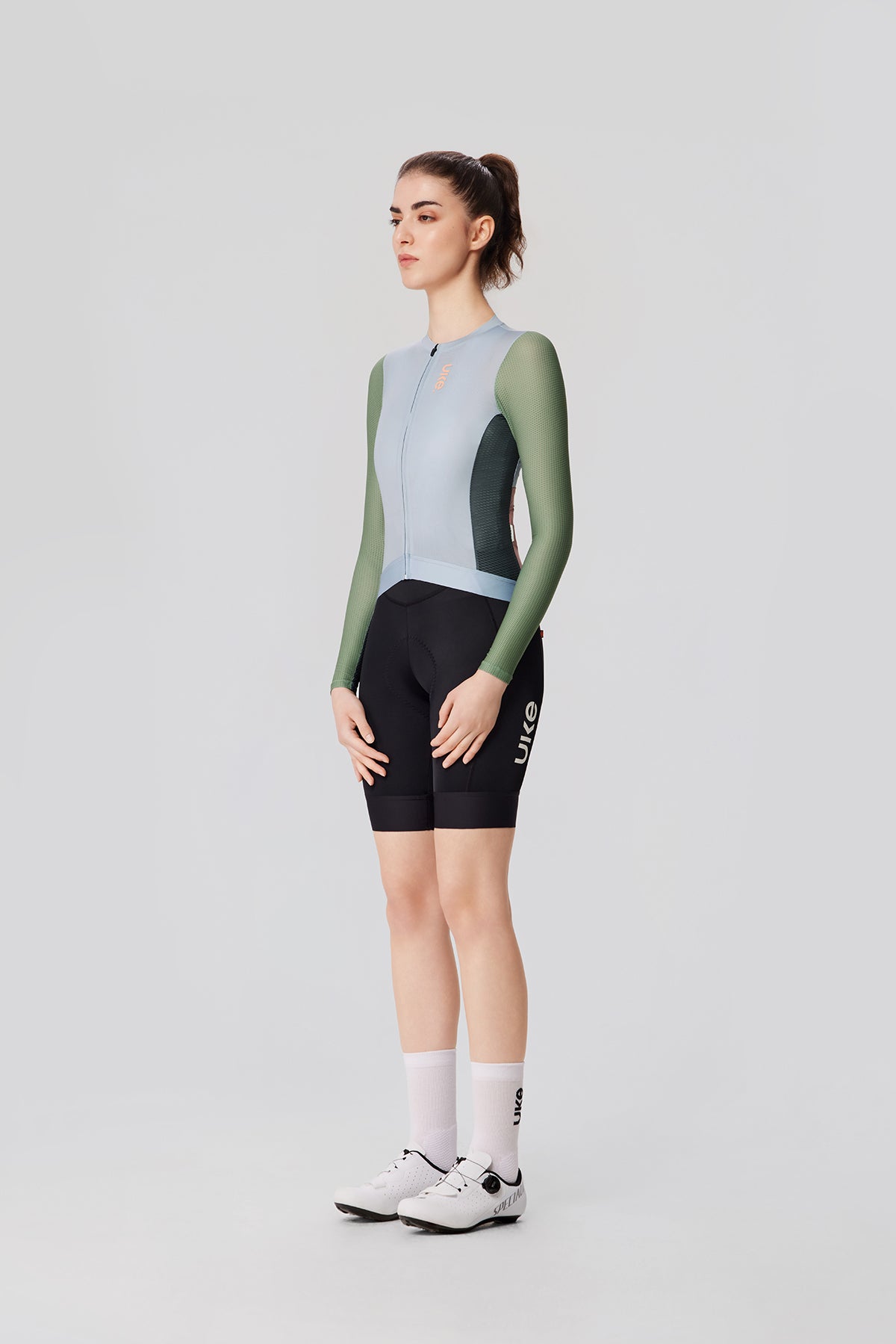 Jersey de manga larga para mujer SI-1 Floating scenery-Verde grisáceo claro