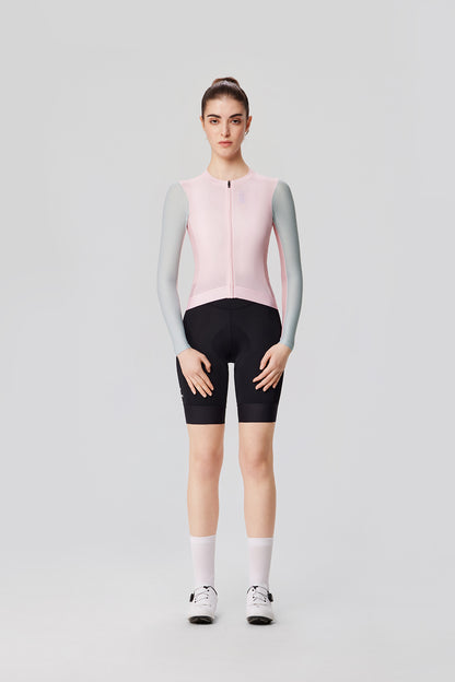 Maillot de manga larga para mujer SI-1 Floating scenery-Rosa verde