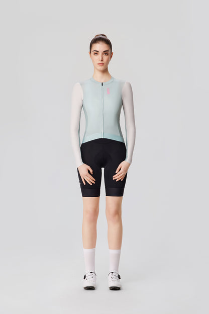Maillot de manga larga para mujer SI-1 Floating scenery-Verde salvia