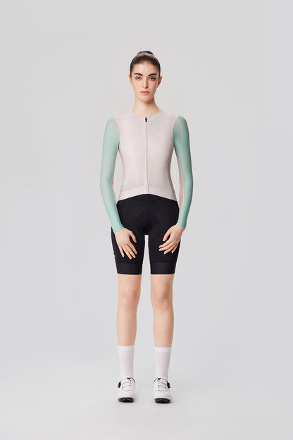Women's LS Jersey SI-1 Floating scenery-Oat green