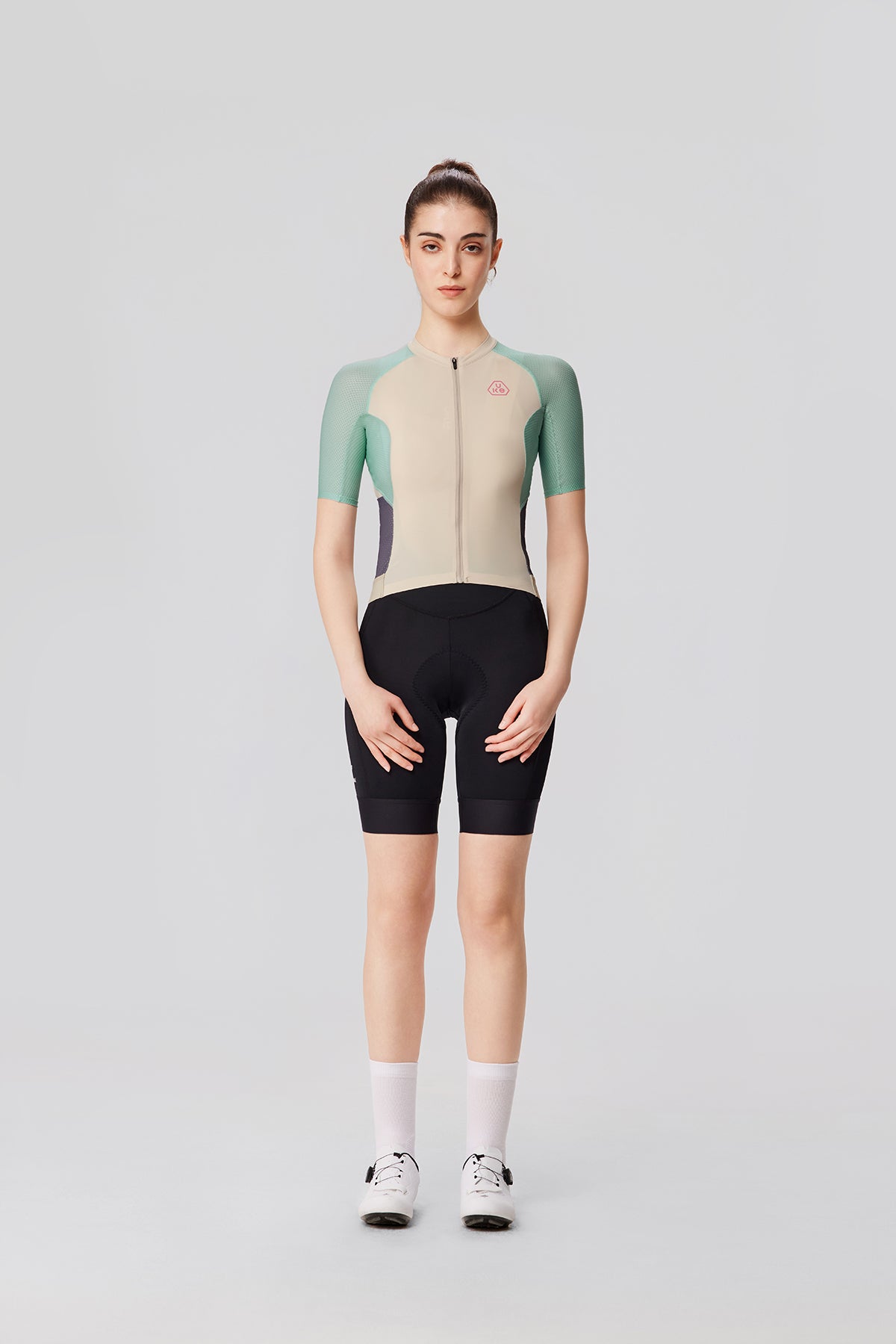 Maillot de mujer PRO Mission Hills-Azul claro beige
