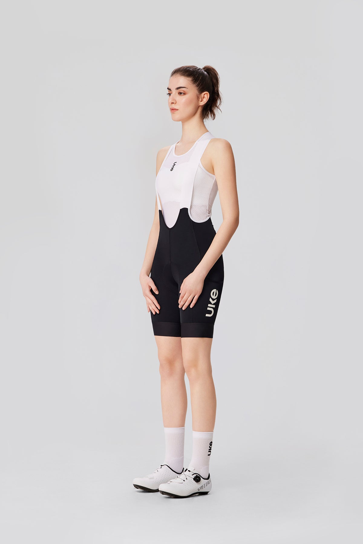 Women's Cargo Bib Shorts Yun Lan-Black