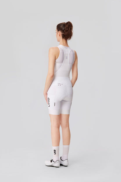 Culotte ciclista con tirantes cargo de mujer Yun Lan-White