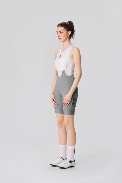 Women's Cargo Bib Shorts Yun Lan-Silver moon