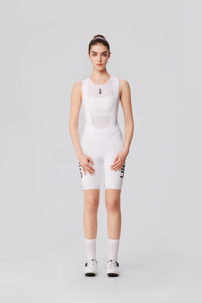 Women's Seamless Bib Shorts SI-1 Curly Shu-White