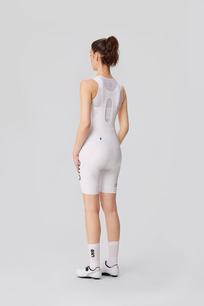 Women's Seamless Bib Shorts SI-1 Curly Shu-White