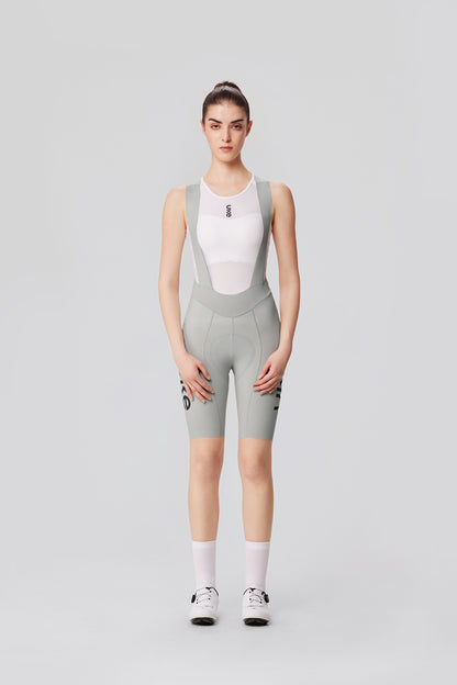 Women's Seamless Bib Shorts Curly Shu-Haze ash
