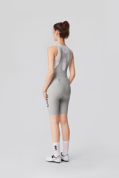 Women's Seamless Bib Shorts Curly Shu-Haze ash