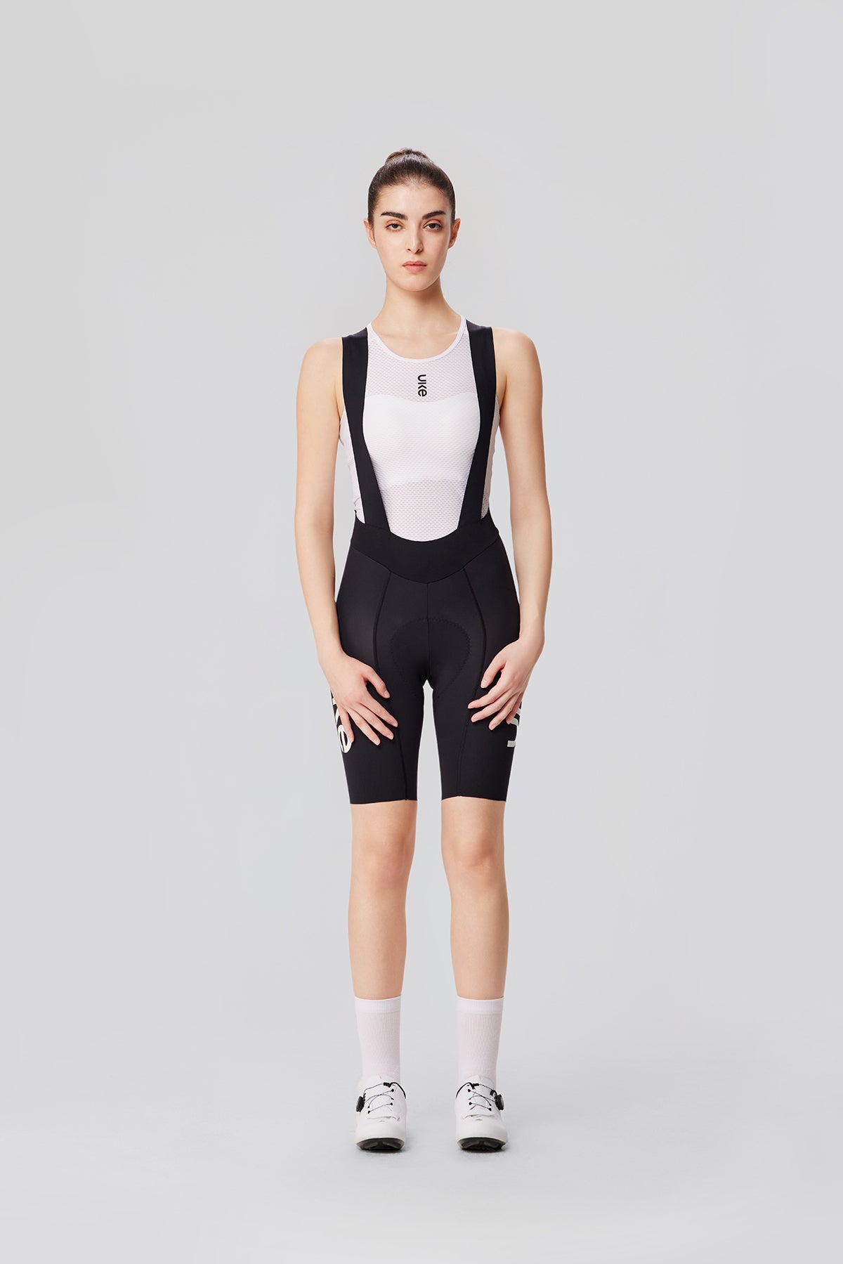 Women's Seamless Bib Shorts SI-1 Curly Shu-Black