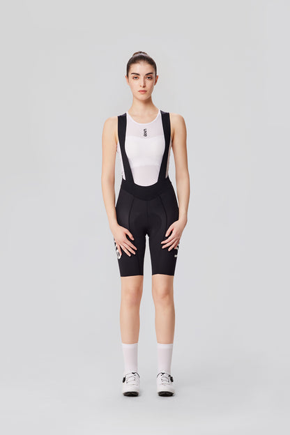Women's Seamless Bib Shorts SI-1 Curly Shu-Black