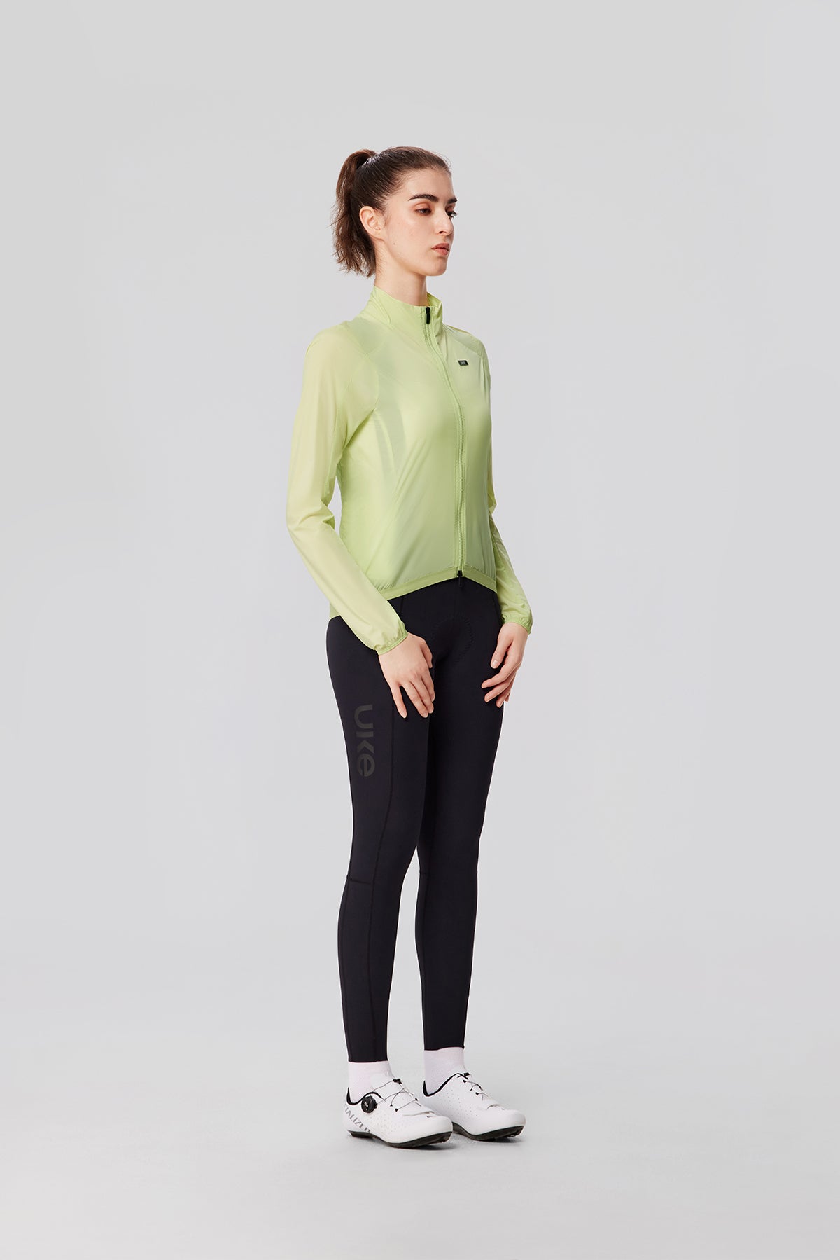 Chaqueta cortavientos de mujer CL-1 Shu He-Verde azulado