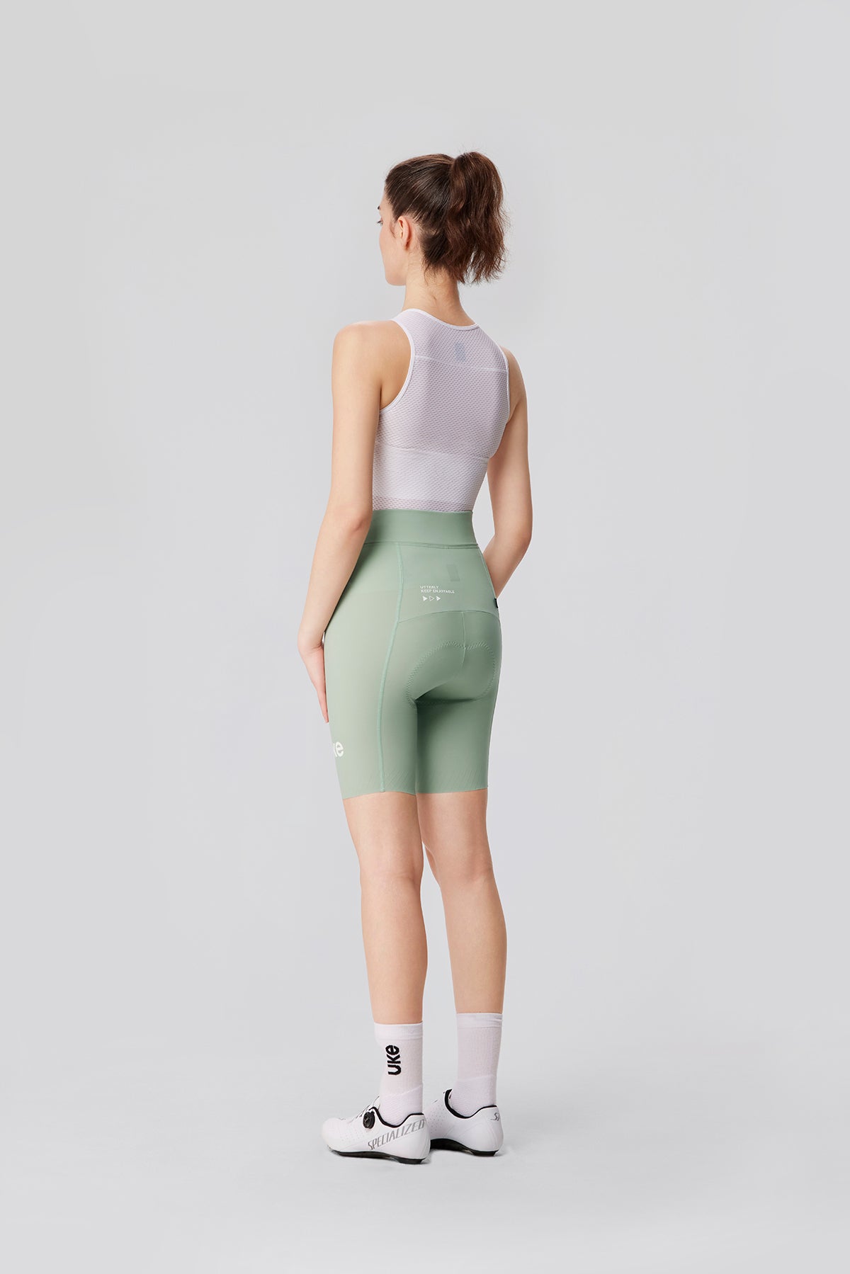 Women's Seamless Shorts CL-1 Astonishing Goose-Sage green