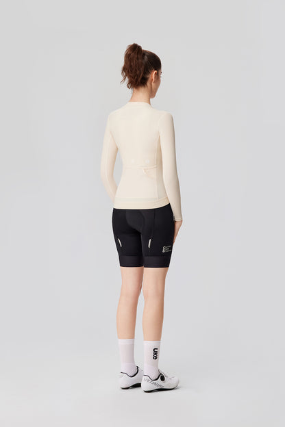 Camiseta de manga larga para mujer Lin quan-Beige elegante