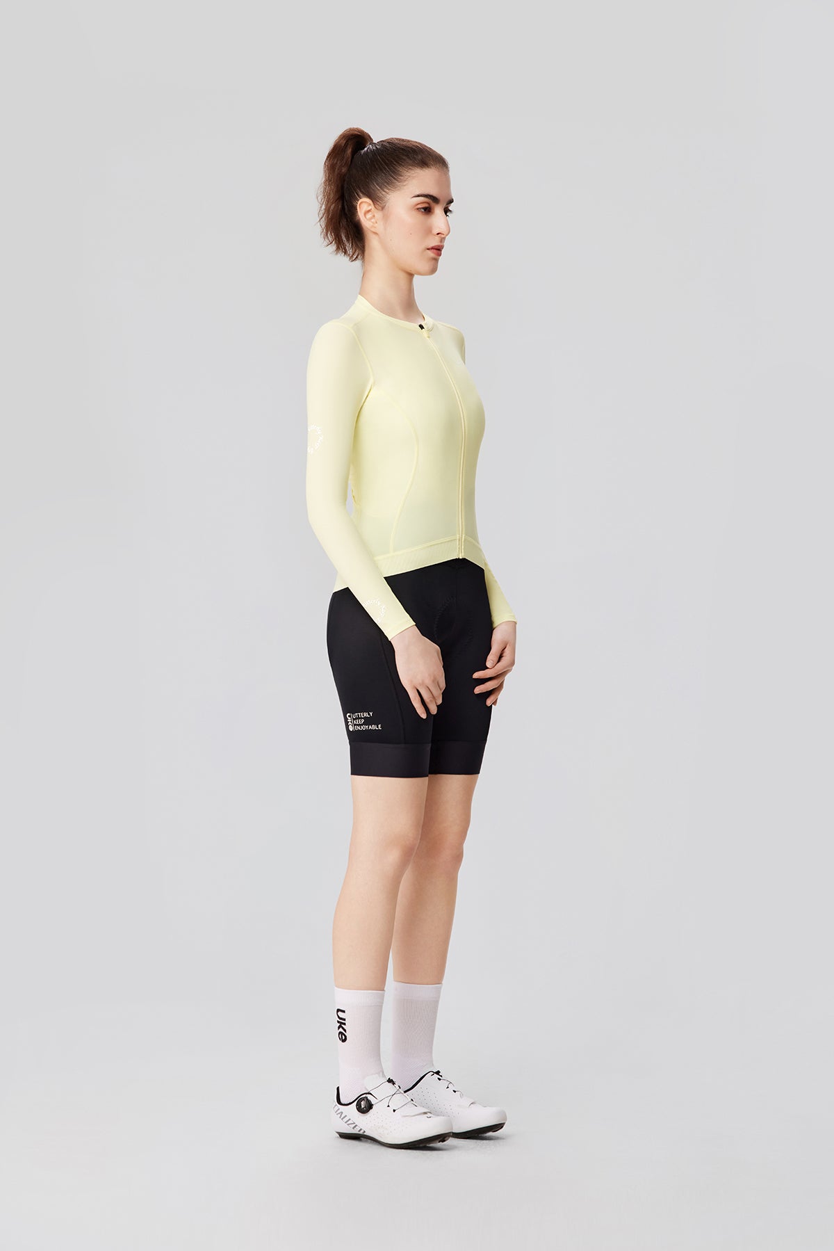 Jersey manga larga de mujer Lin quan-Amarillo cielo