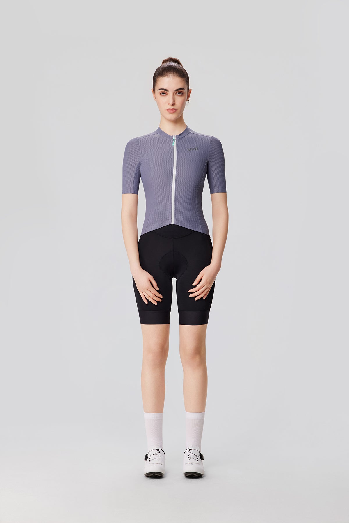 Maillot de ciclismo para mujer CL-1 Guiyu - Gris Uva