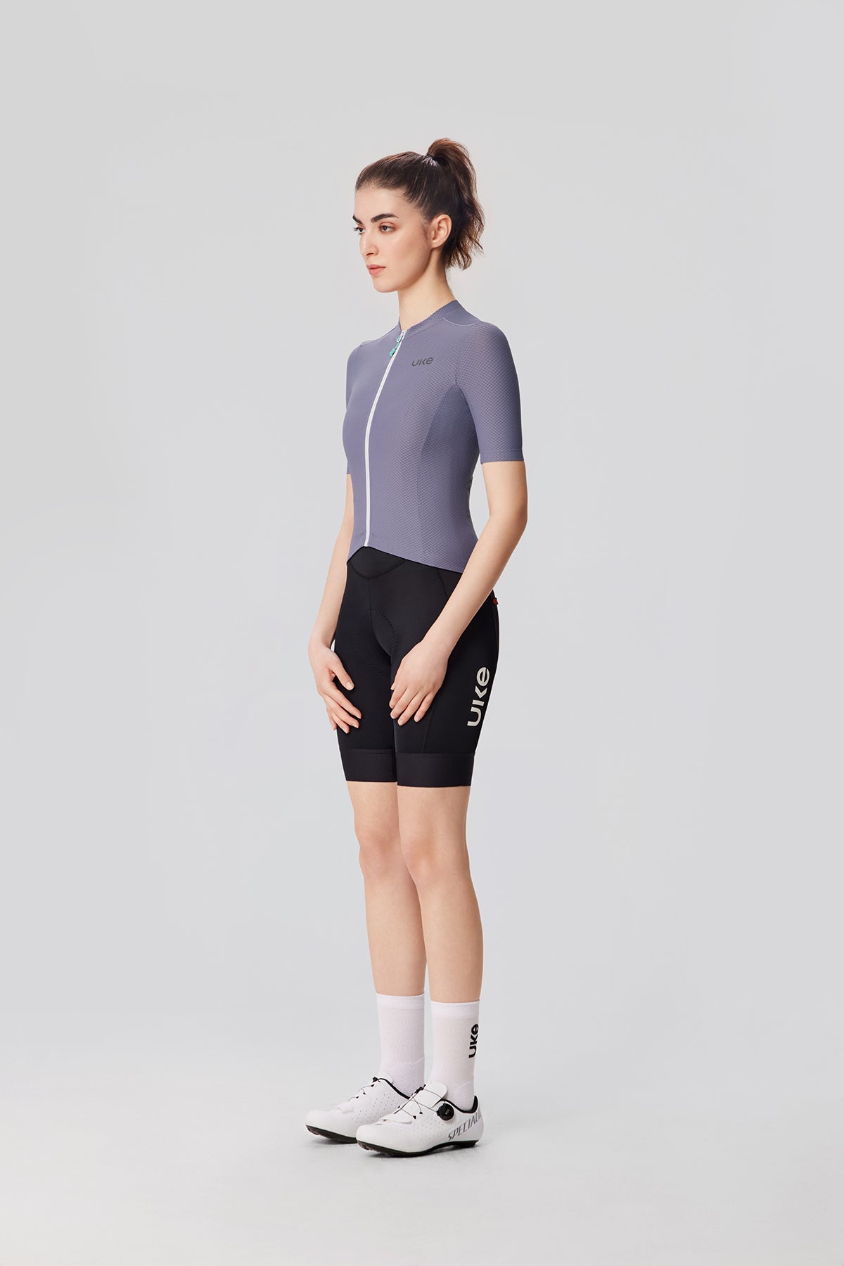 Maillot de ciclismo para mujer CL-1 Guiyu - Gris Uva