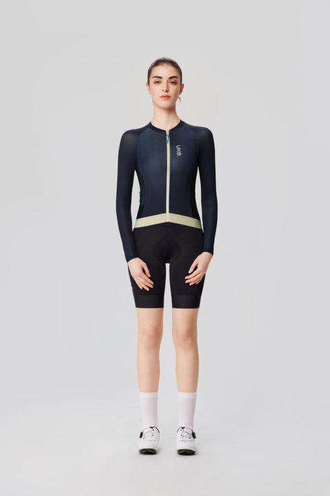 Jersey manga larga para mujer SI-1 YunYu-Negro