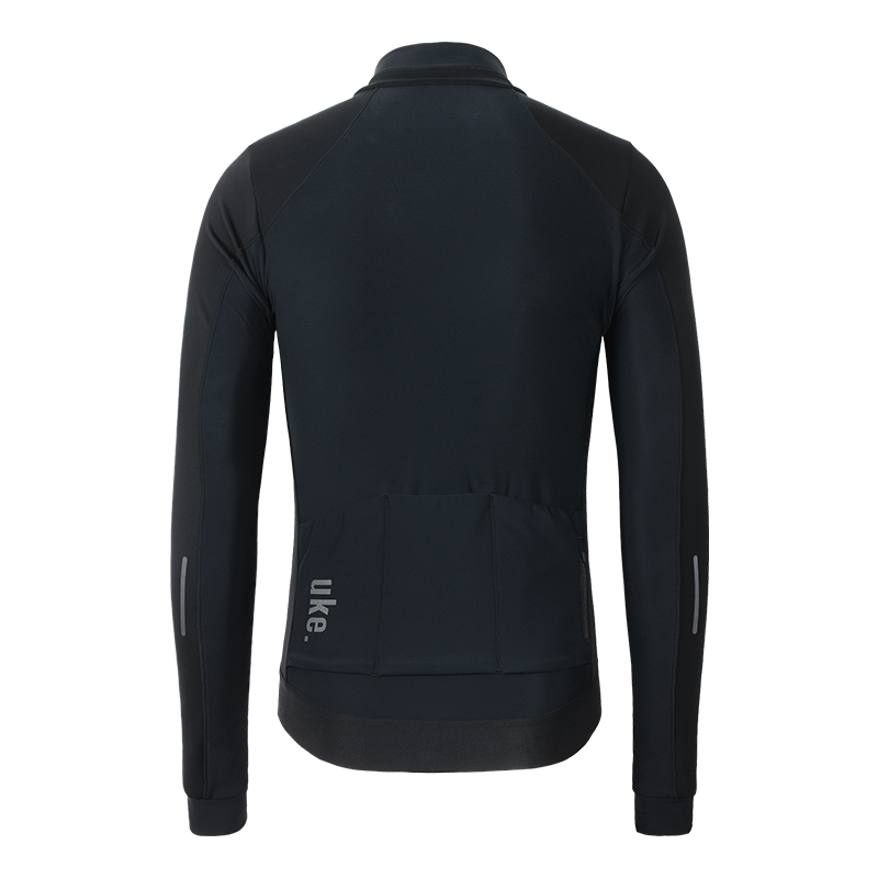 Chaqueta térmica de ciclismo de entrenamiento para hombre Negro-Galaxia