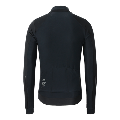 Chaqueta térmica de ciclismo de entrenamiento para hombre Negro-Galaxia